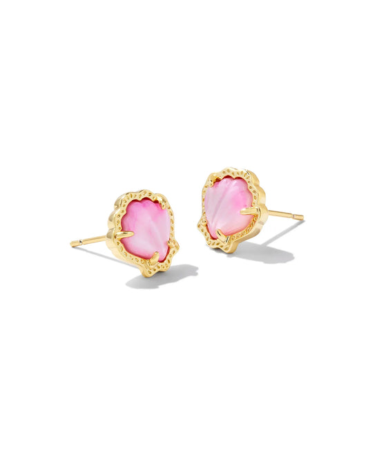 Kendra Scott Brynne Shell Stud Earrings Blush Ivory Mother-of-Pearl
