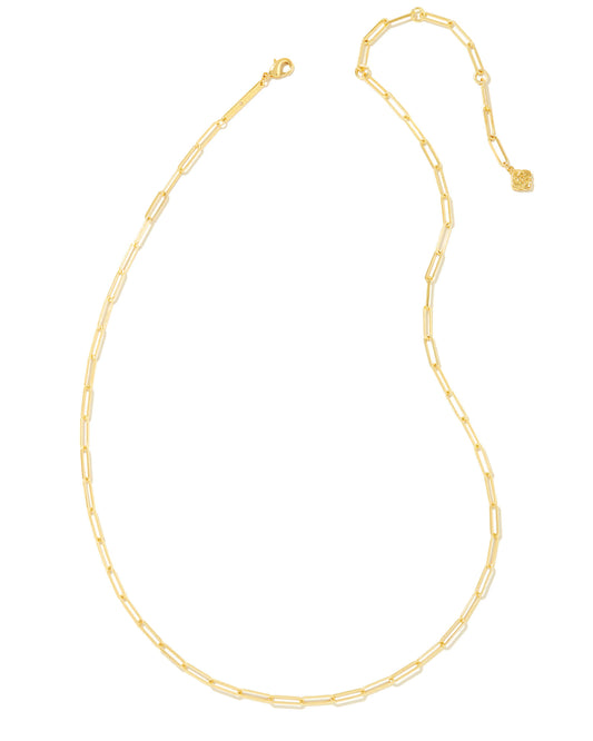 Kendra Scott Courtney Paperclip Necklace in Gold