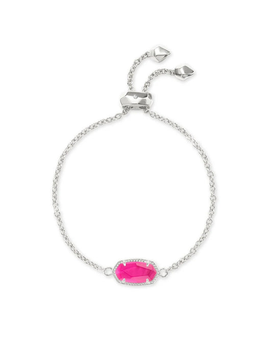 Kendra ScottElaina Silver Adjustable Chain Bracelet in Azalea Illusion