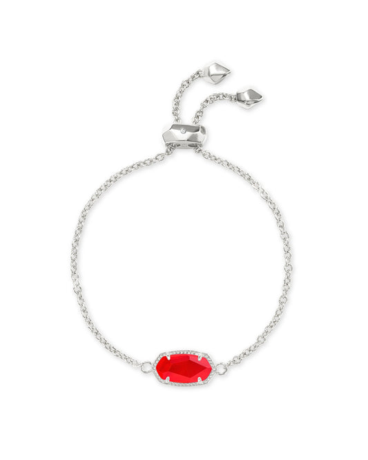 Kendra Scot tElaina Silver Adjustable Chain Bracelet in Red Illusion