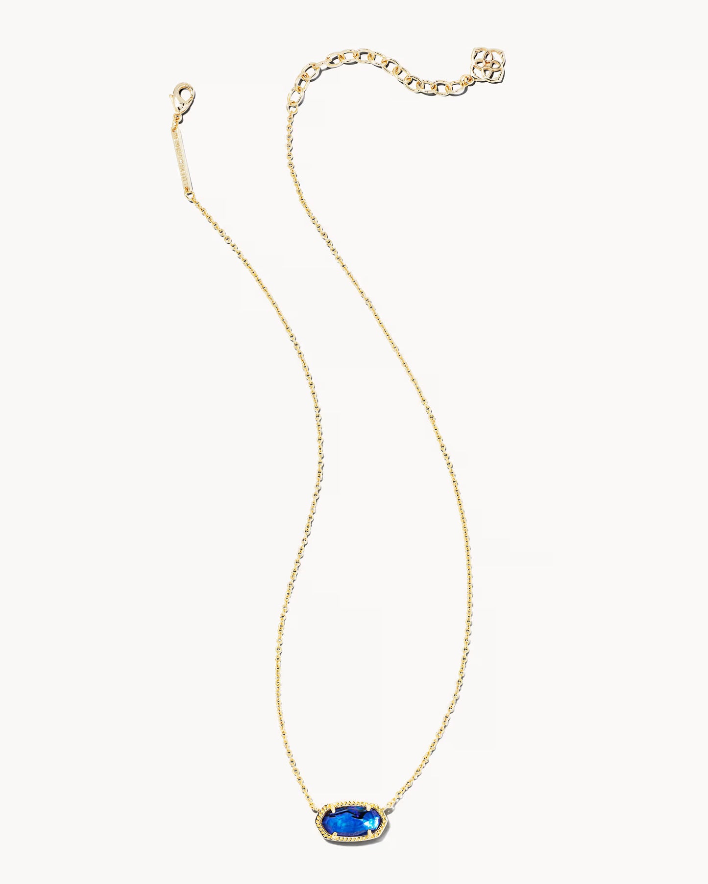 Kendra Scott Gold Pendant Necklace In Navy Abalone