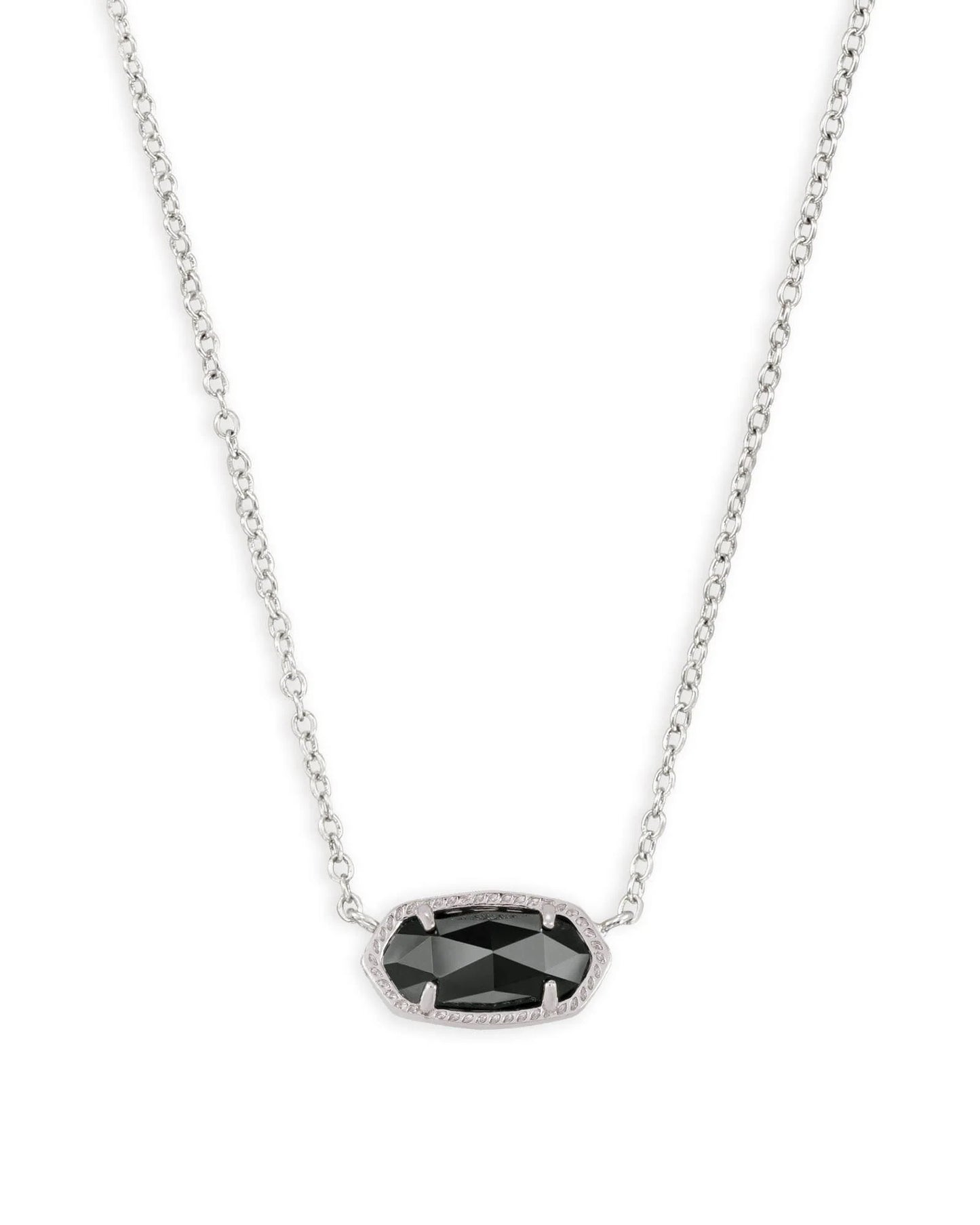 Kendra Scott Elisa Silver Pendant Necklace in Black