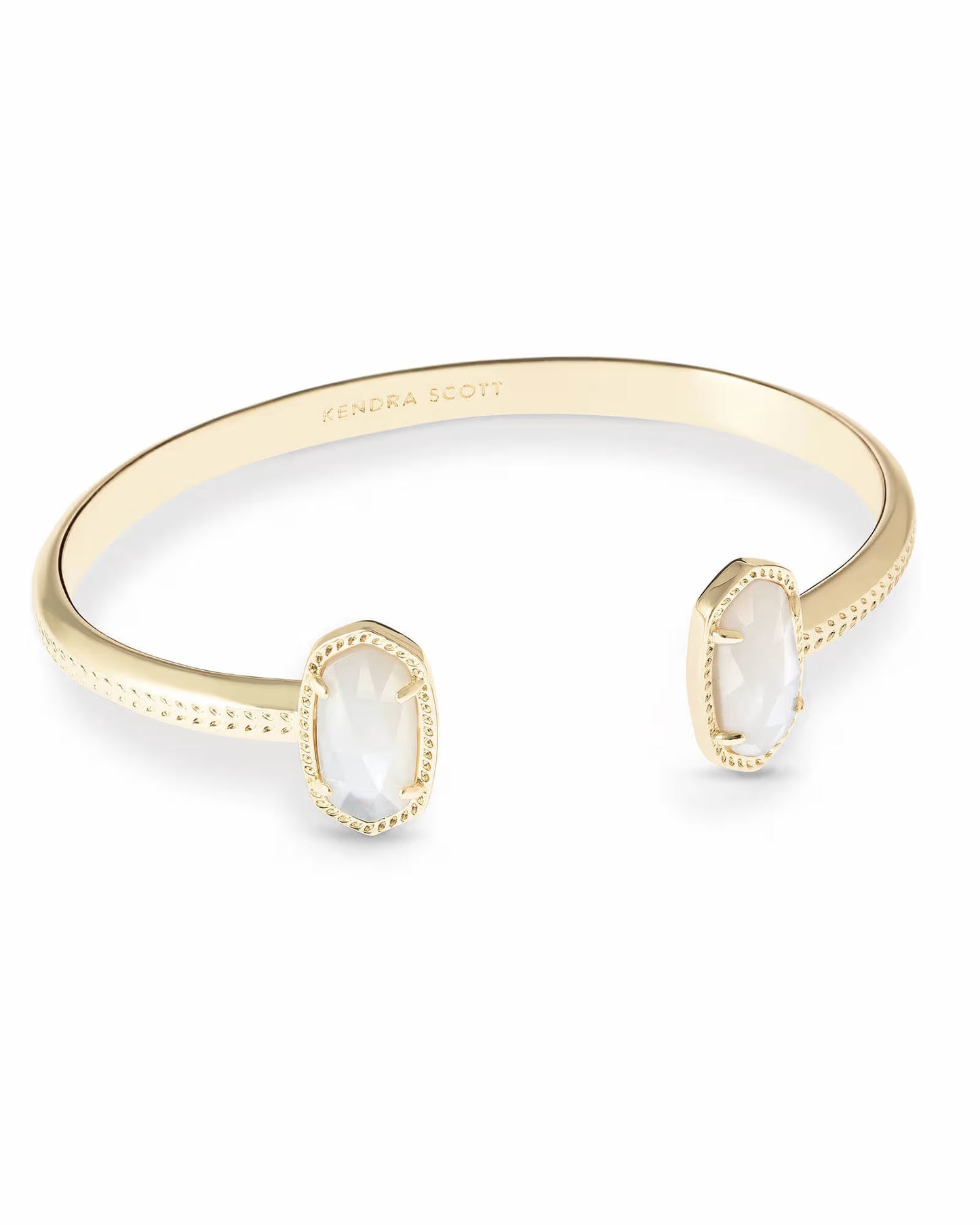 Kendra Scott Elton Gold Cuff Bracelet in Ivory Mother-of-Pearl