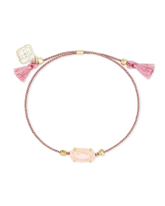 Kendra Scott Everlyne Pink Cord Friendship Bracelet in Rose Quartz