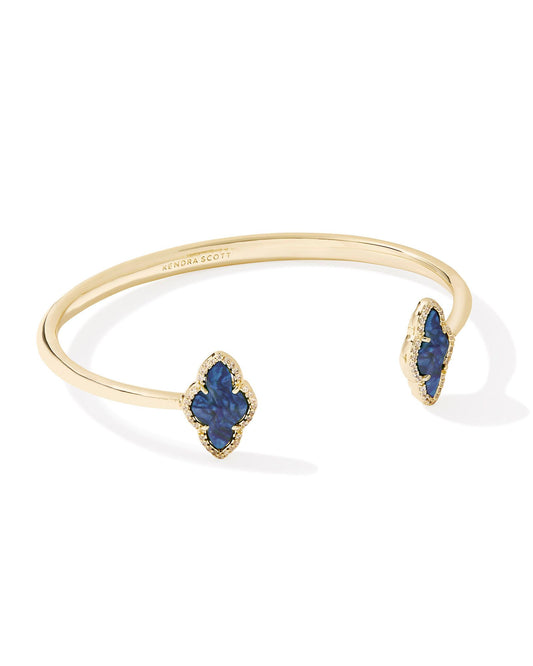 Kendra Scott Abbie Pave Frame Cuff Bracelet Navy Abalone