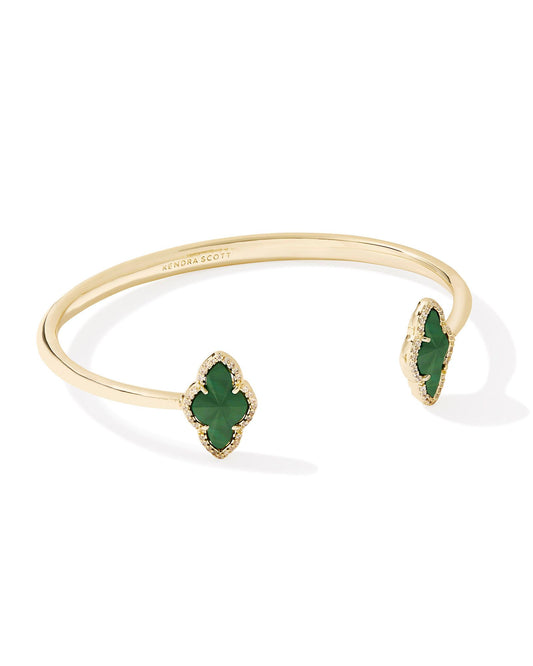 Kendra Scott Abbie Pave Frame Cuff Bracelet Green Illusion