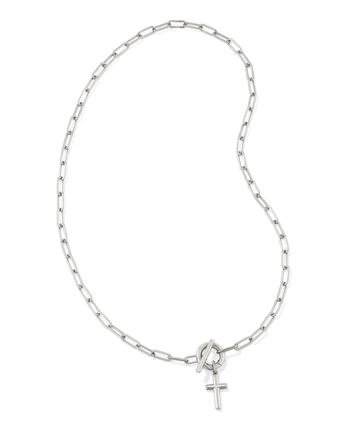 Kendra Scott Cross Link And Chain Necklace Silver