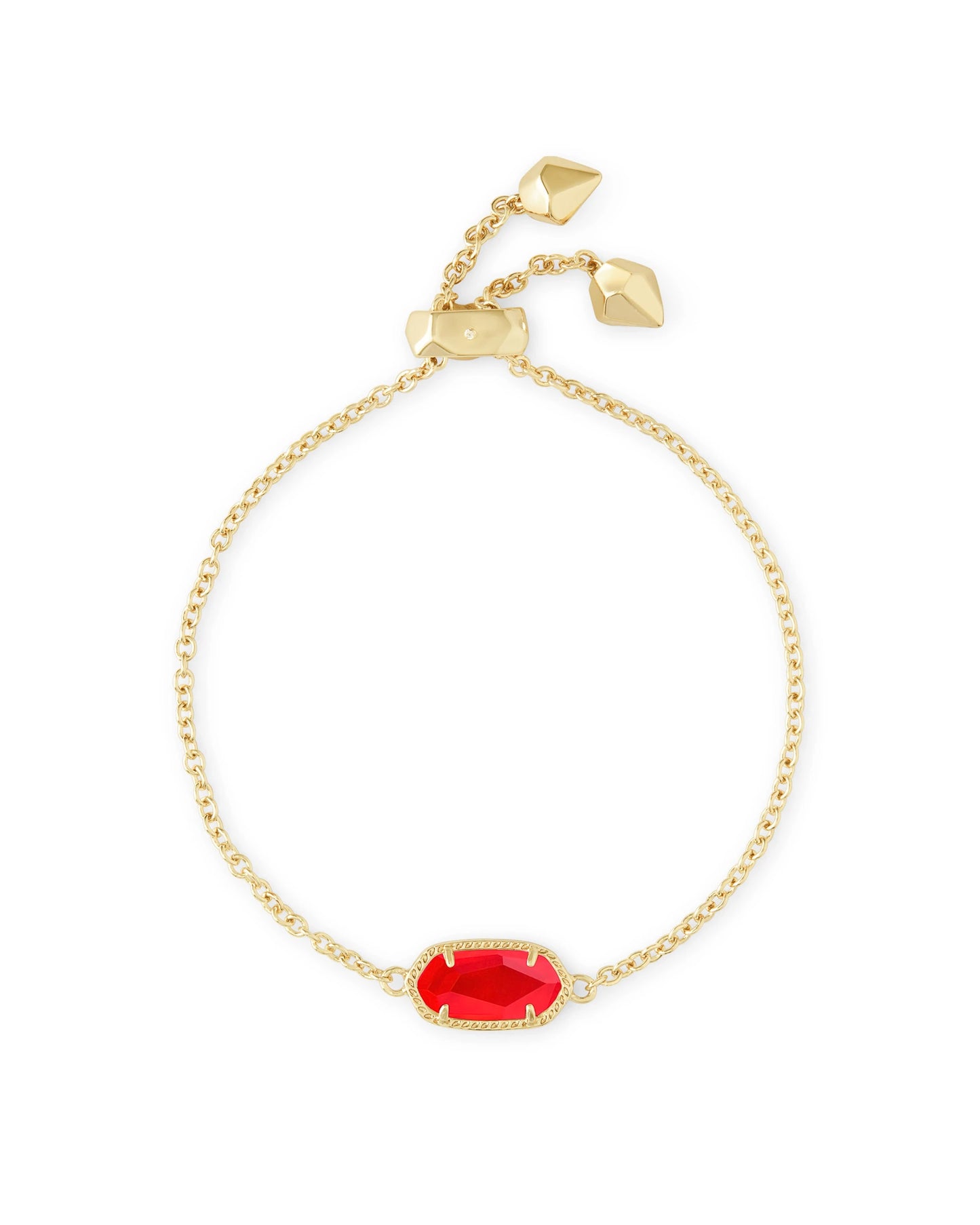 Kendra Scott Elaina Gold Adjustable Chain Bracelet in Red Illusion