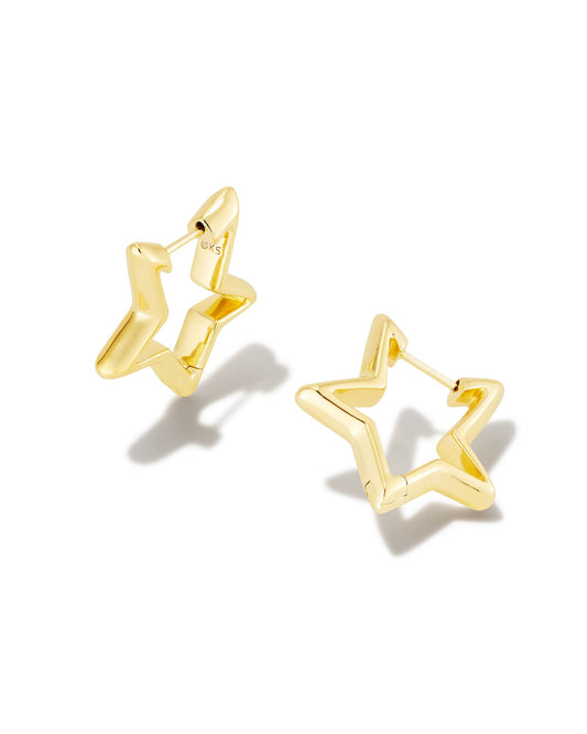 Kendra Scott Gold Star Huggie Earring