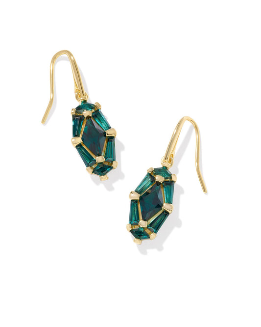 Kendra Scott Lindy Rae Drop Earrings Green Crystal