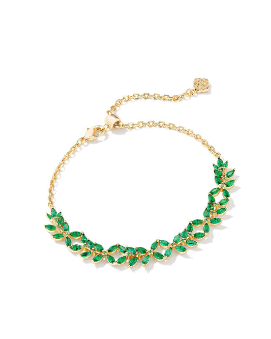 Kendra Scott Rosalie Tennis Bracelet in Green Crystal