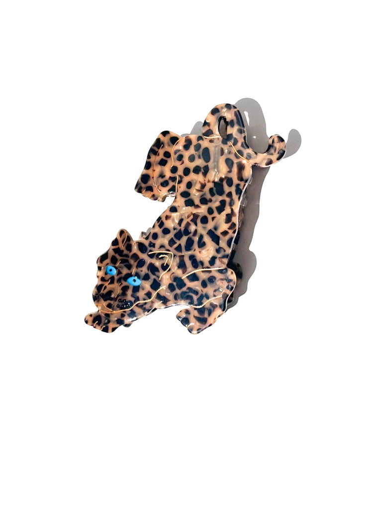 Hand-Painted Leopard Claw Hair Clip