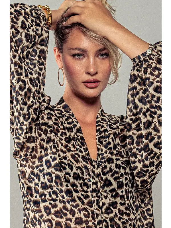 Leopard Print Blouse