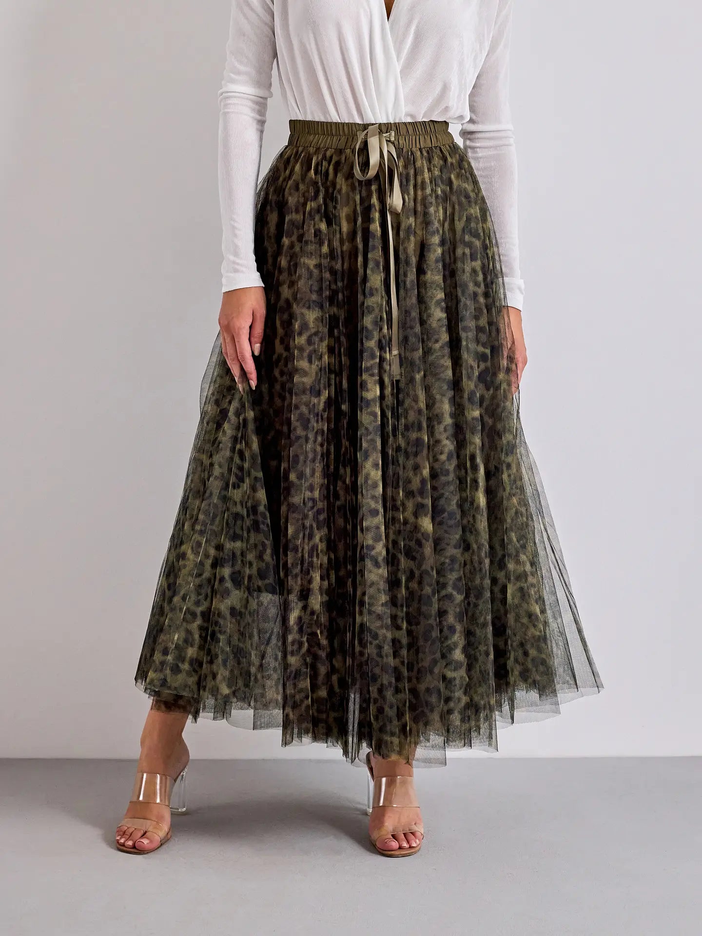 Little Leopard Tulle Skirt