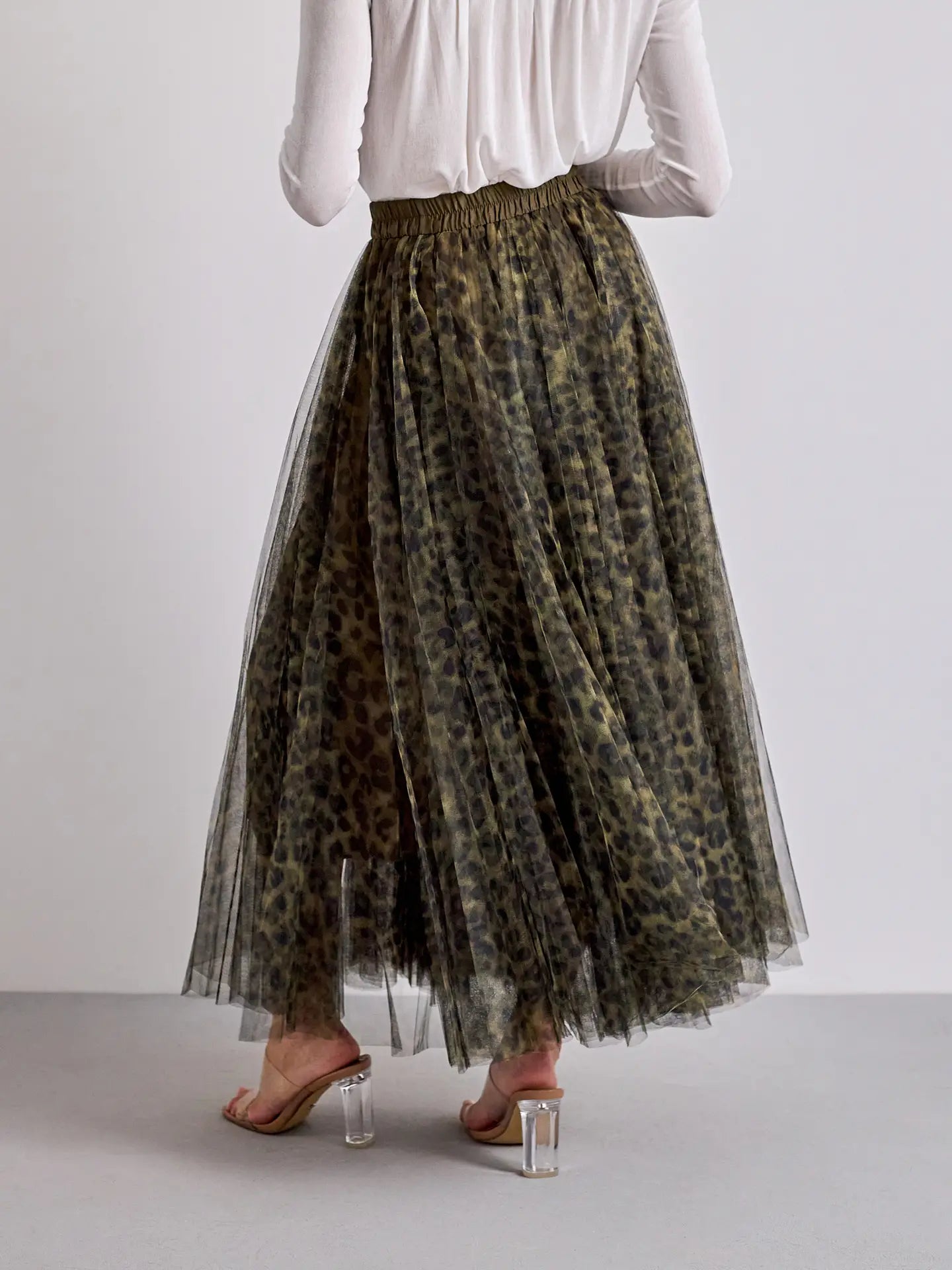 Little Leopard Tulle Skirt