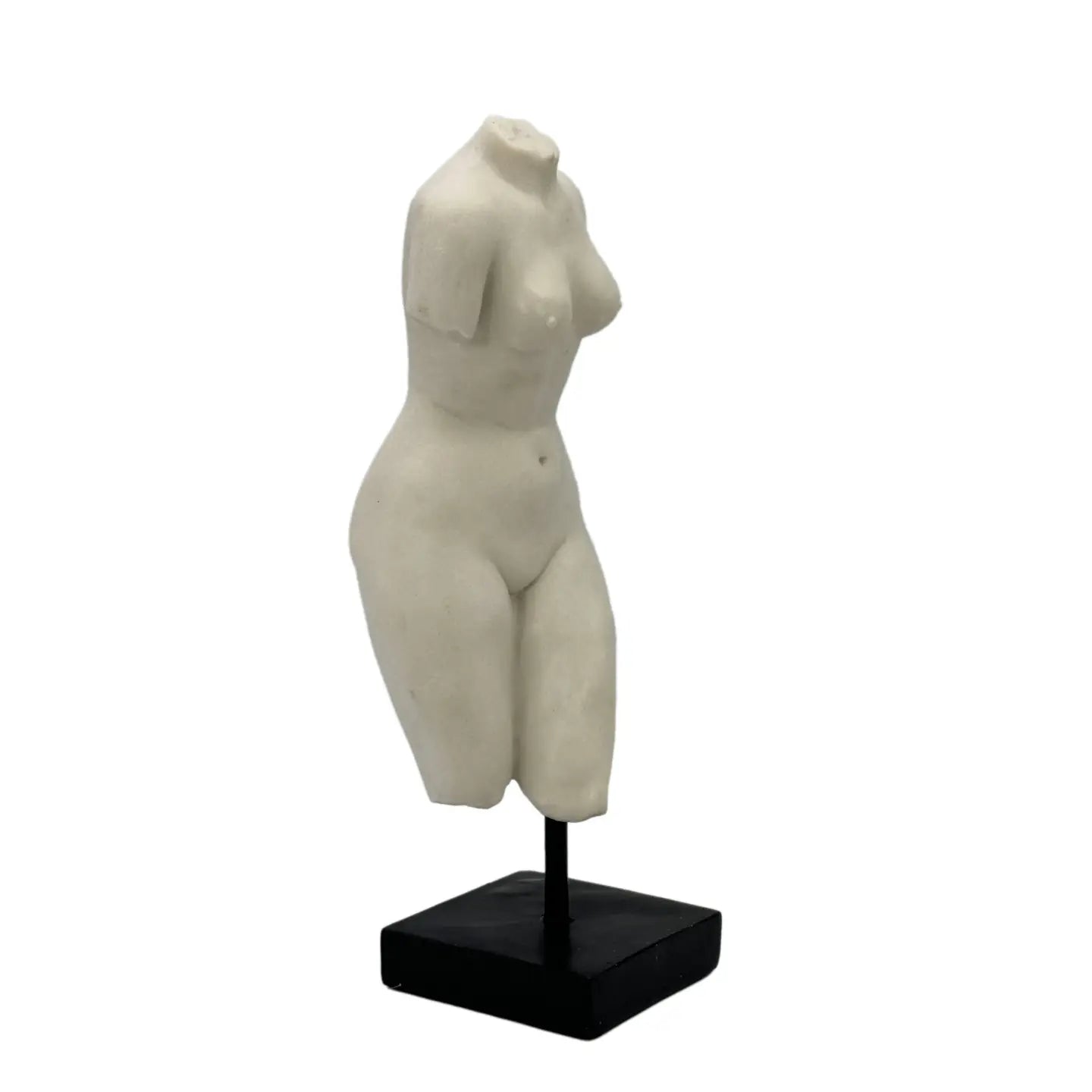 Poly-Marble Venus Torso Bust Greek Tabletop Statue 15"