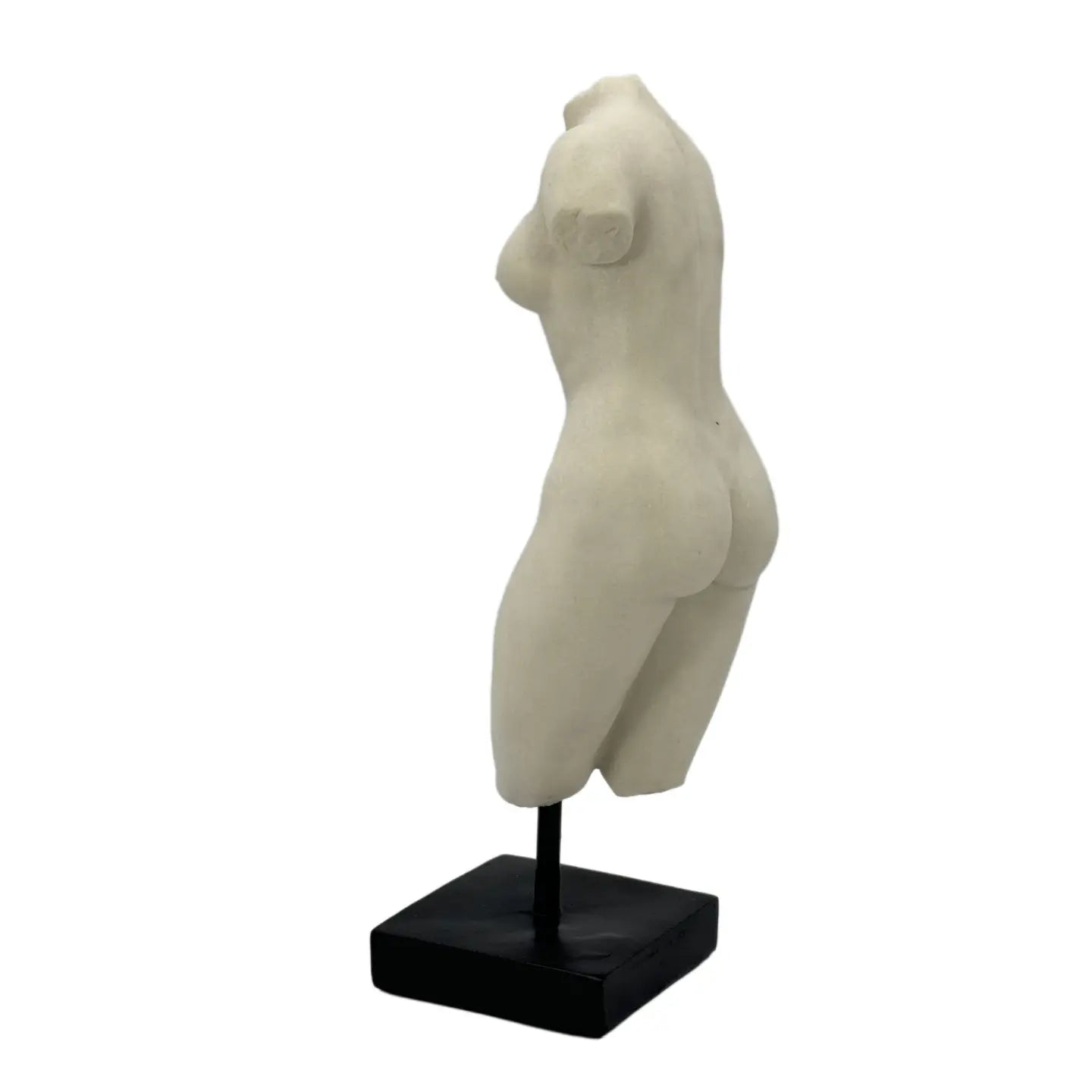 Poly-Marble Venus Torso Bust Greek Tabletop Statue 15"