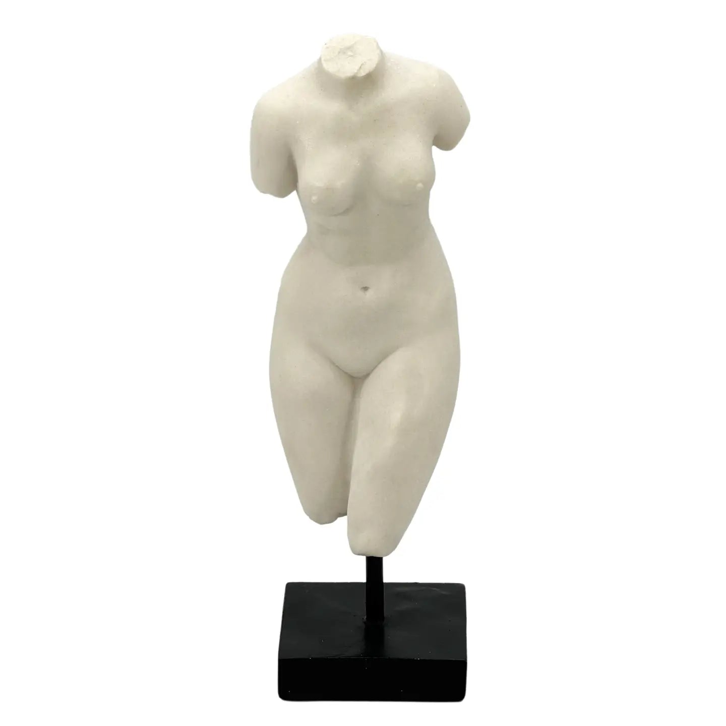 Poly-Marble Venus Torso Bust Greek Tabletop Statue 15"