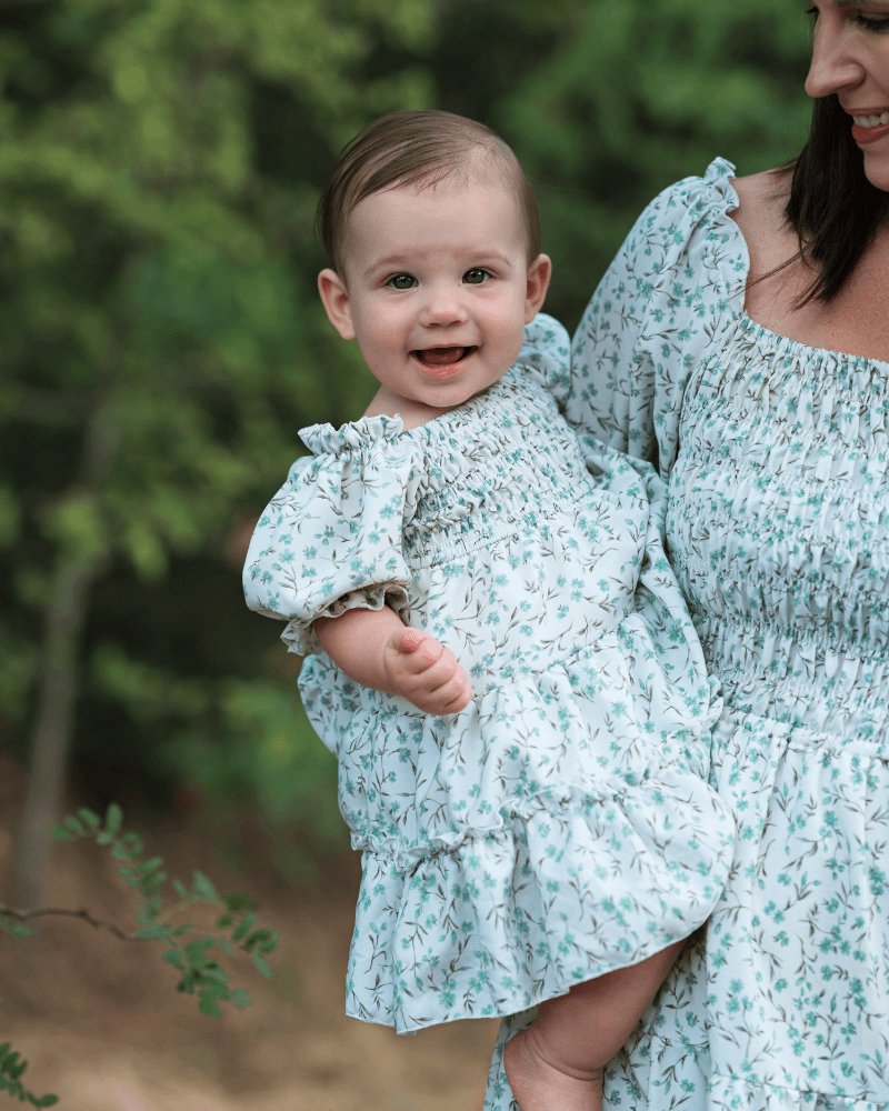 Mommy and Me Floral Sage Katherine Dress