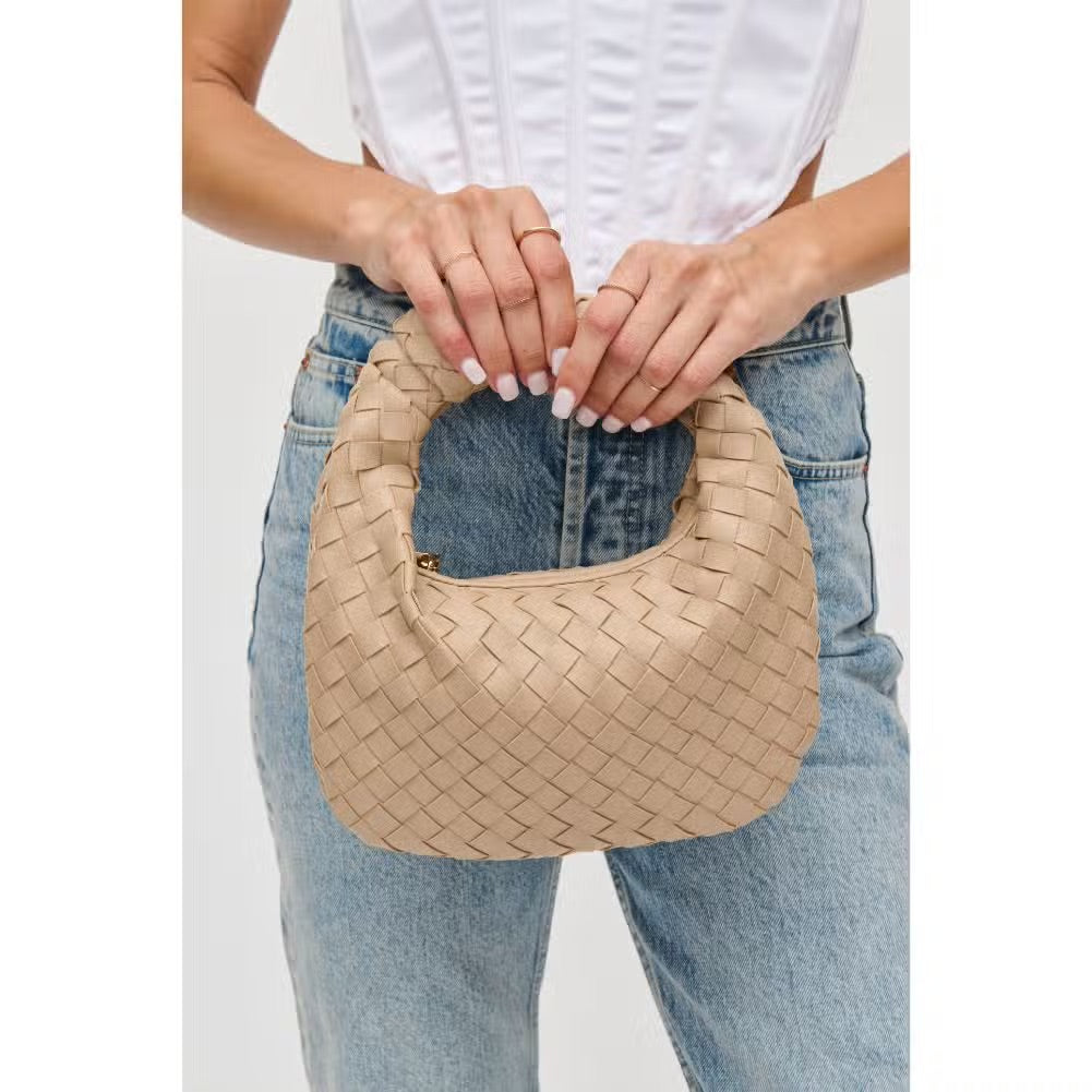 Natural Tracy Woven Clutch
