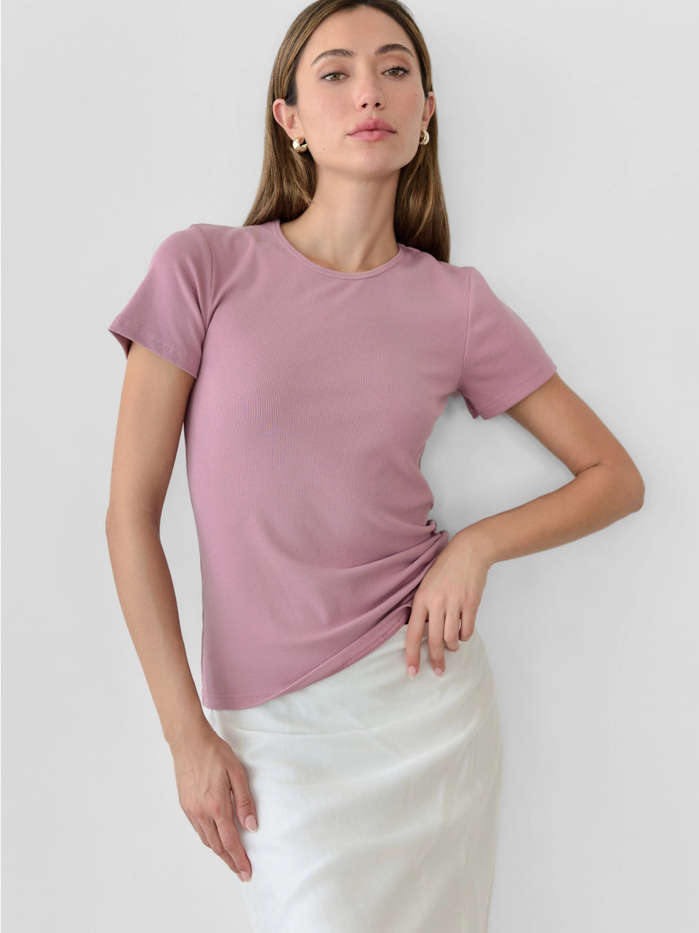 Basic Waist Length T-Shirt