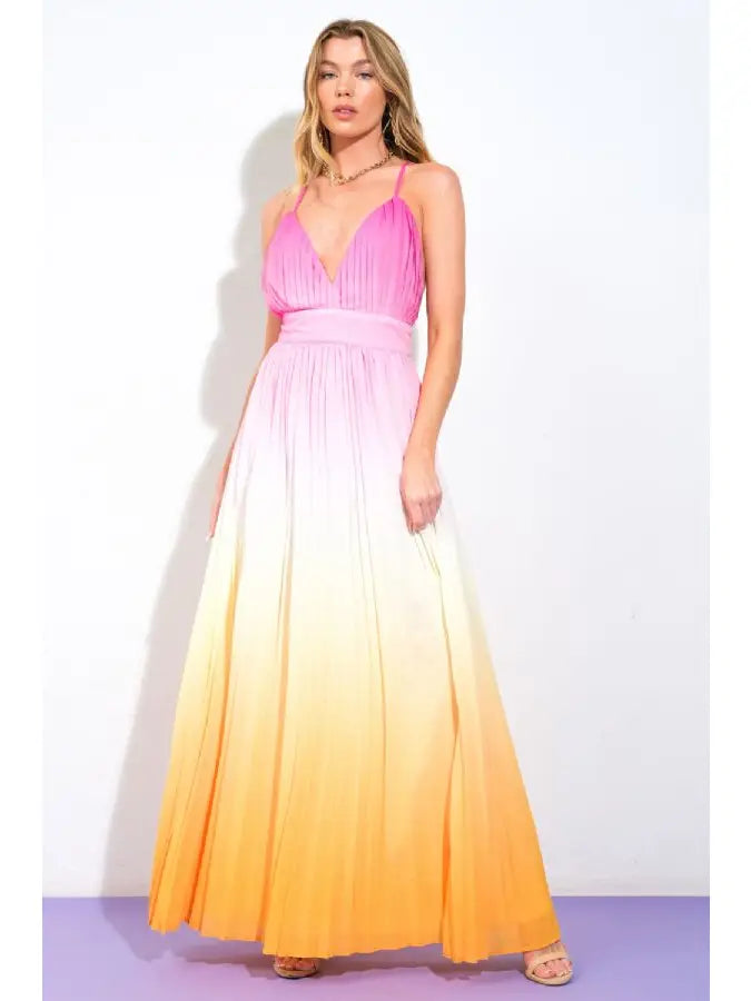 Sunset Ombre Maxi Dress