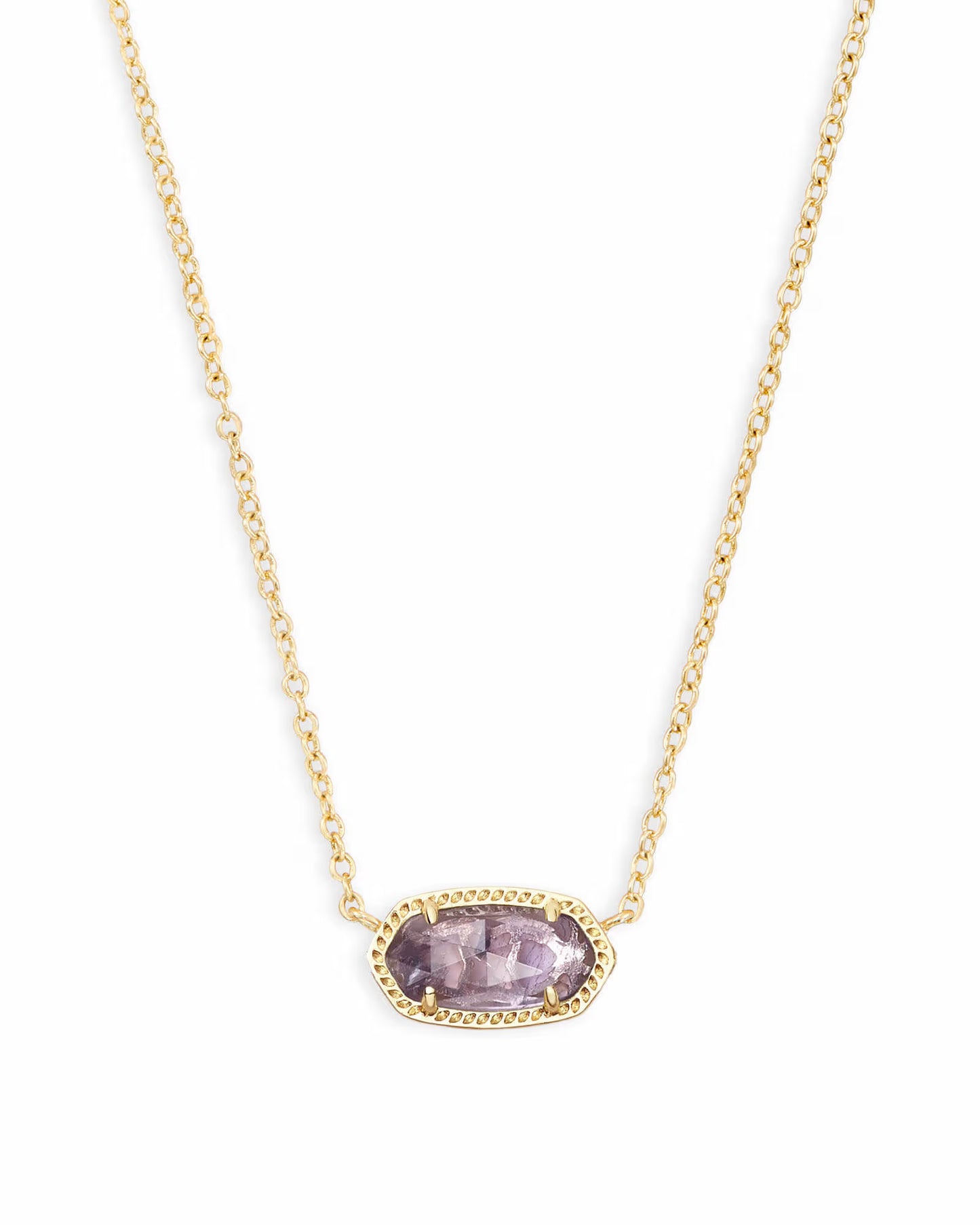 Kendra Scott Gold Pendant Necklace In Amethyst