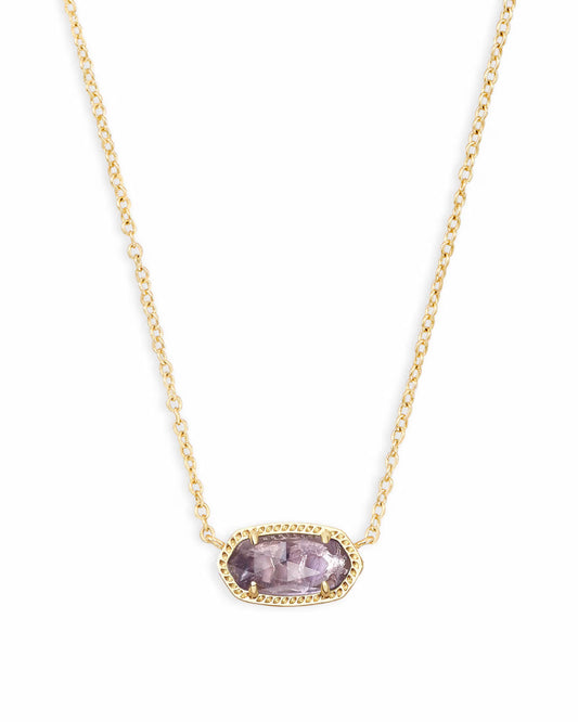 Kendra Scott Gold Pendant Necklace In Amethyst