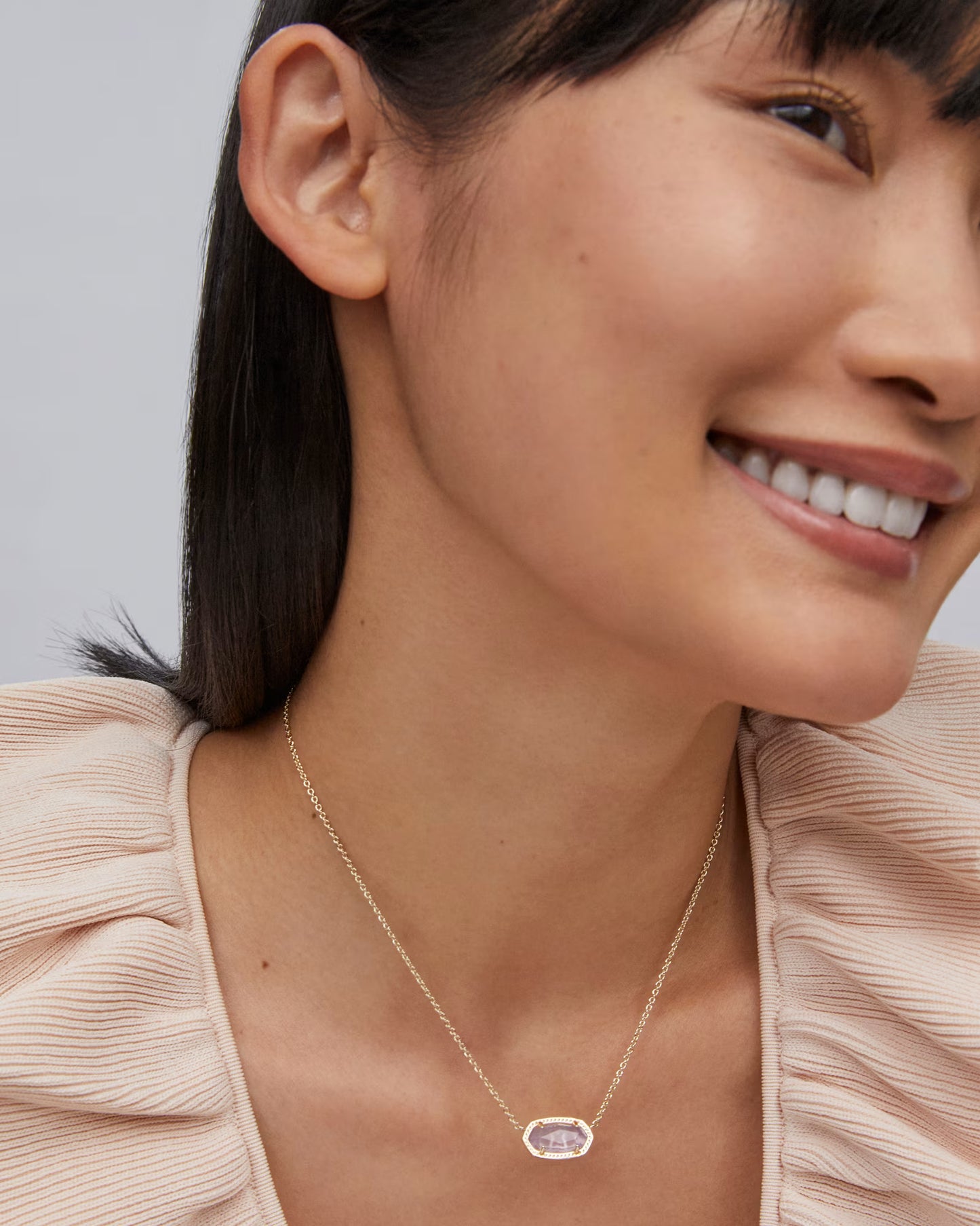 Kendra Scott Gold Pendant Necklace In Amethyst