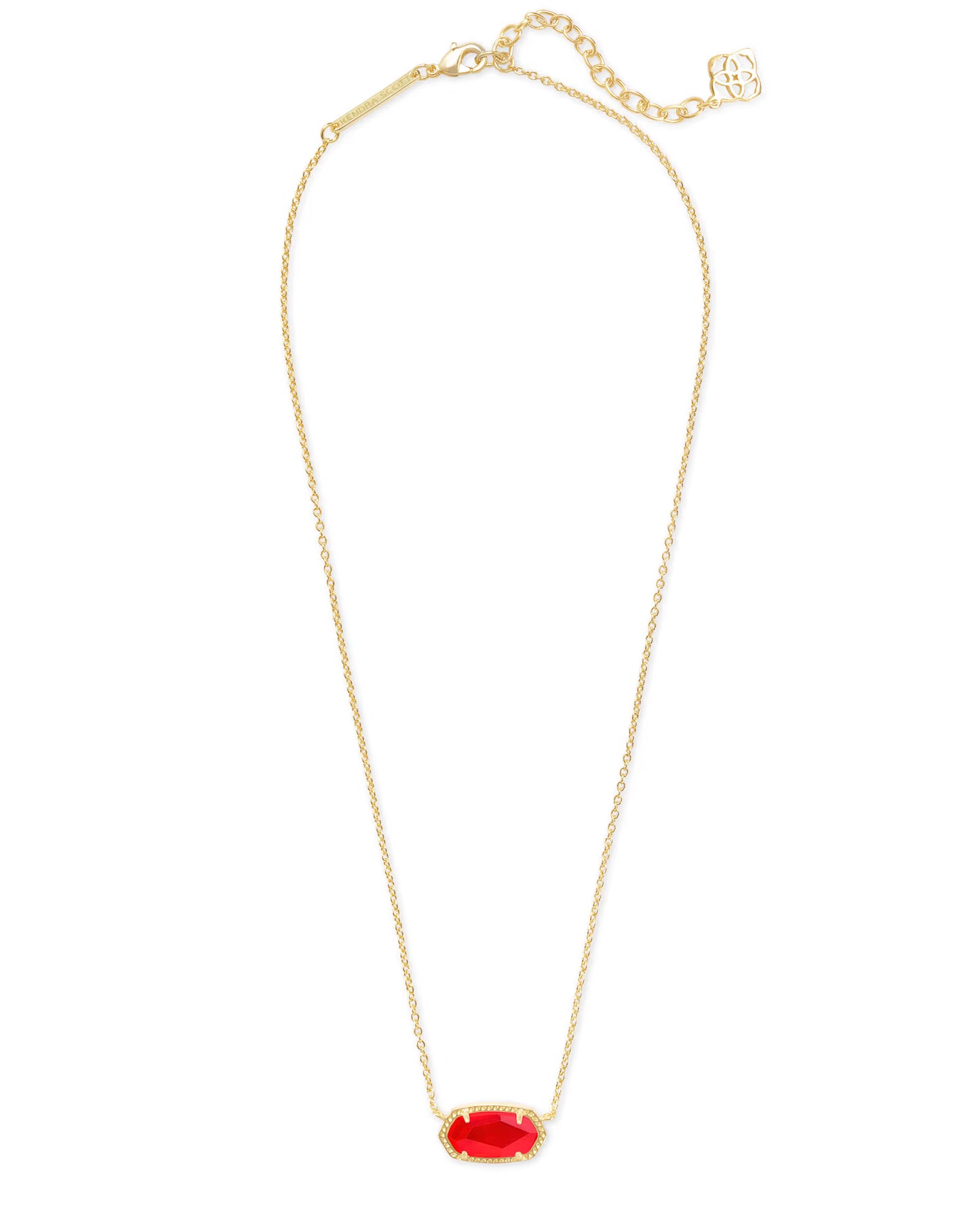 Kendra Scott Gold Pendant Necklace In Red Illusion