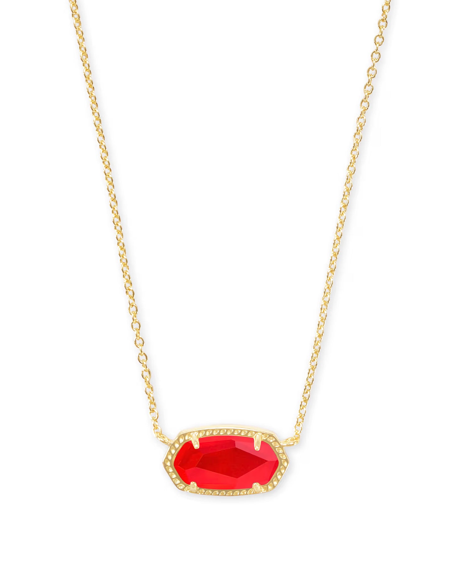 Kendra Scott Gold Pendant Necklace In Red Illusion