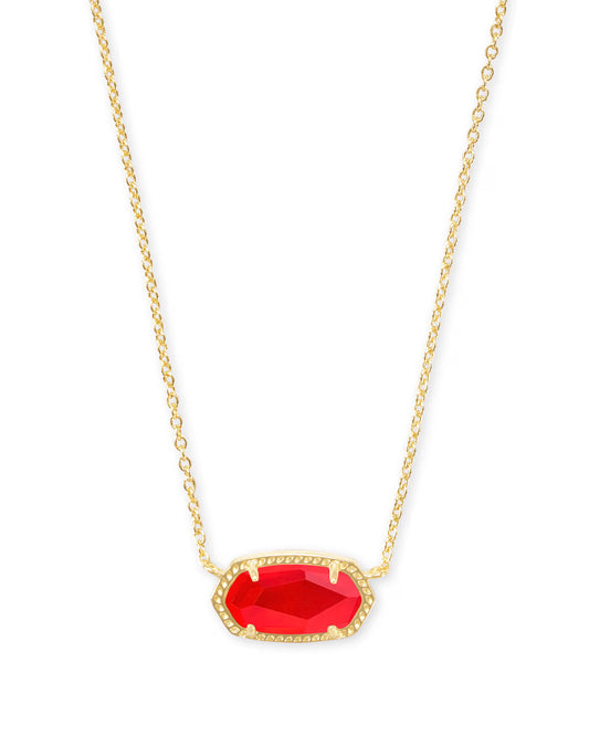 Kendra Scott Gold Pendant Necklace In Red Illusion