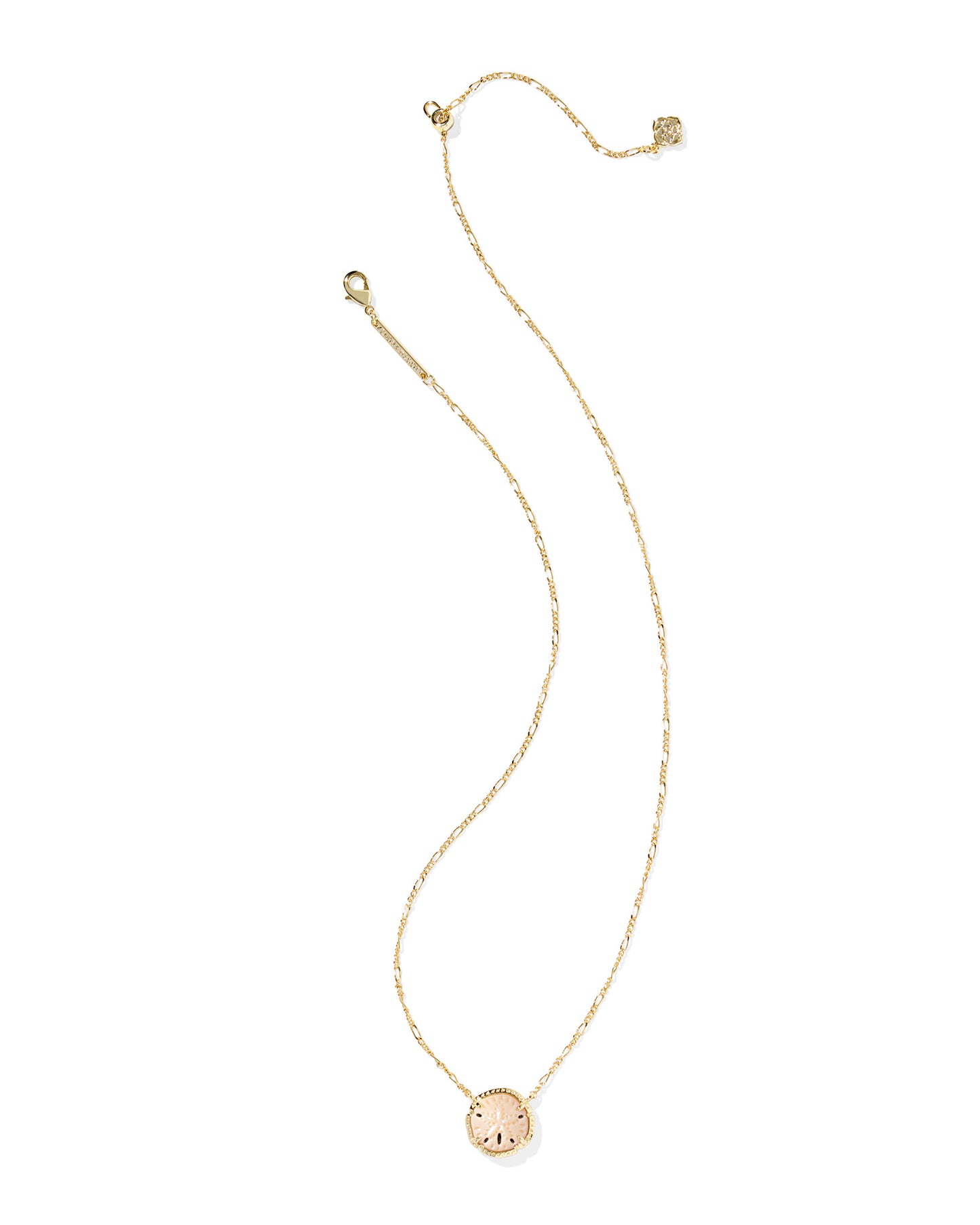 Kendra Scott Sand Dollar Short Pendant Necklace Gold Natural Mother of Pearl