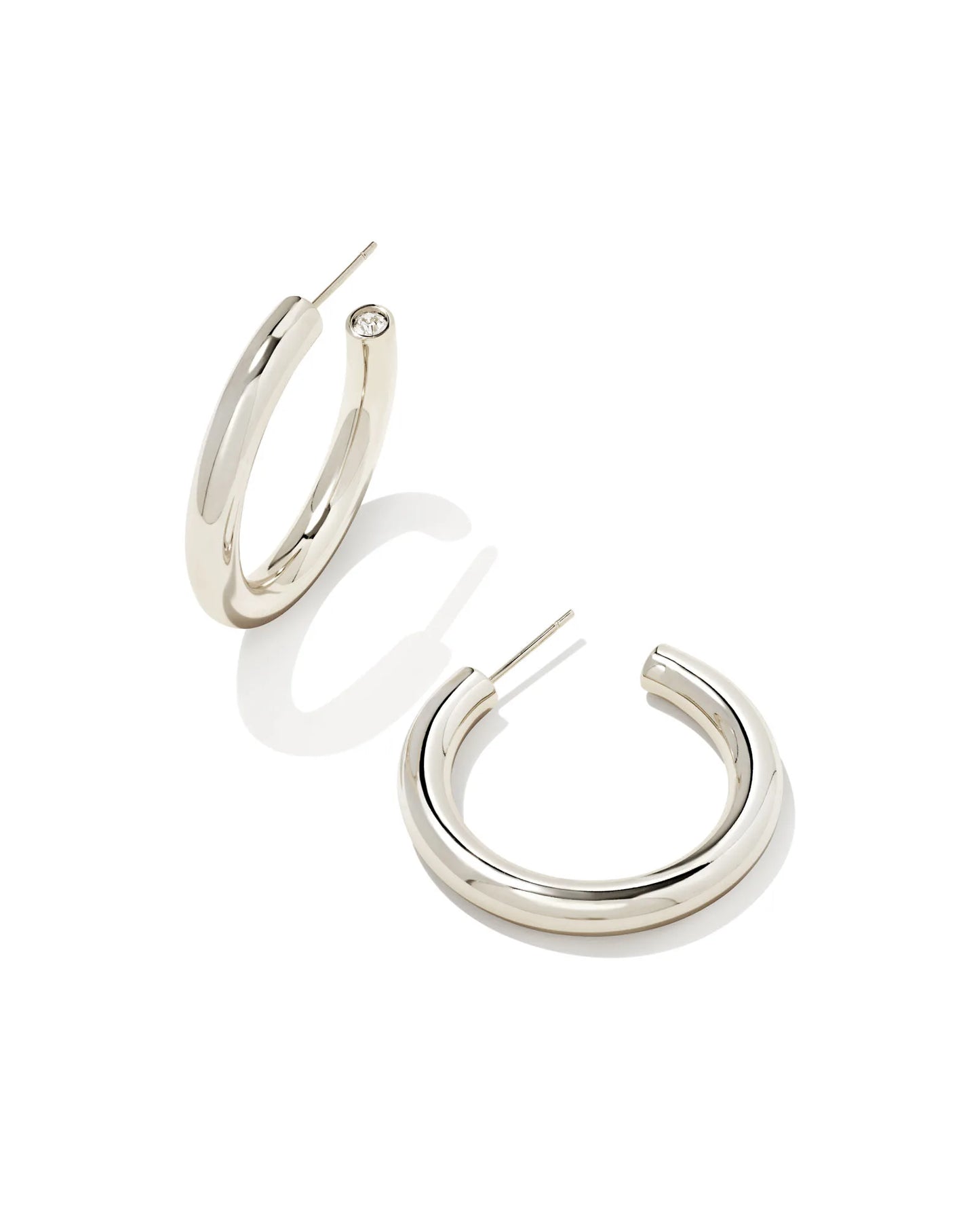 Kendra Scott Medium Colette Hoop Earrings in Silver