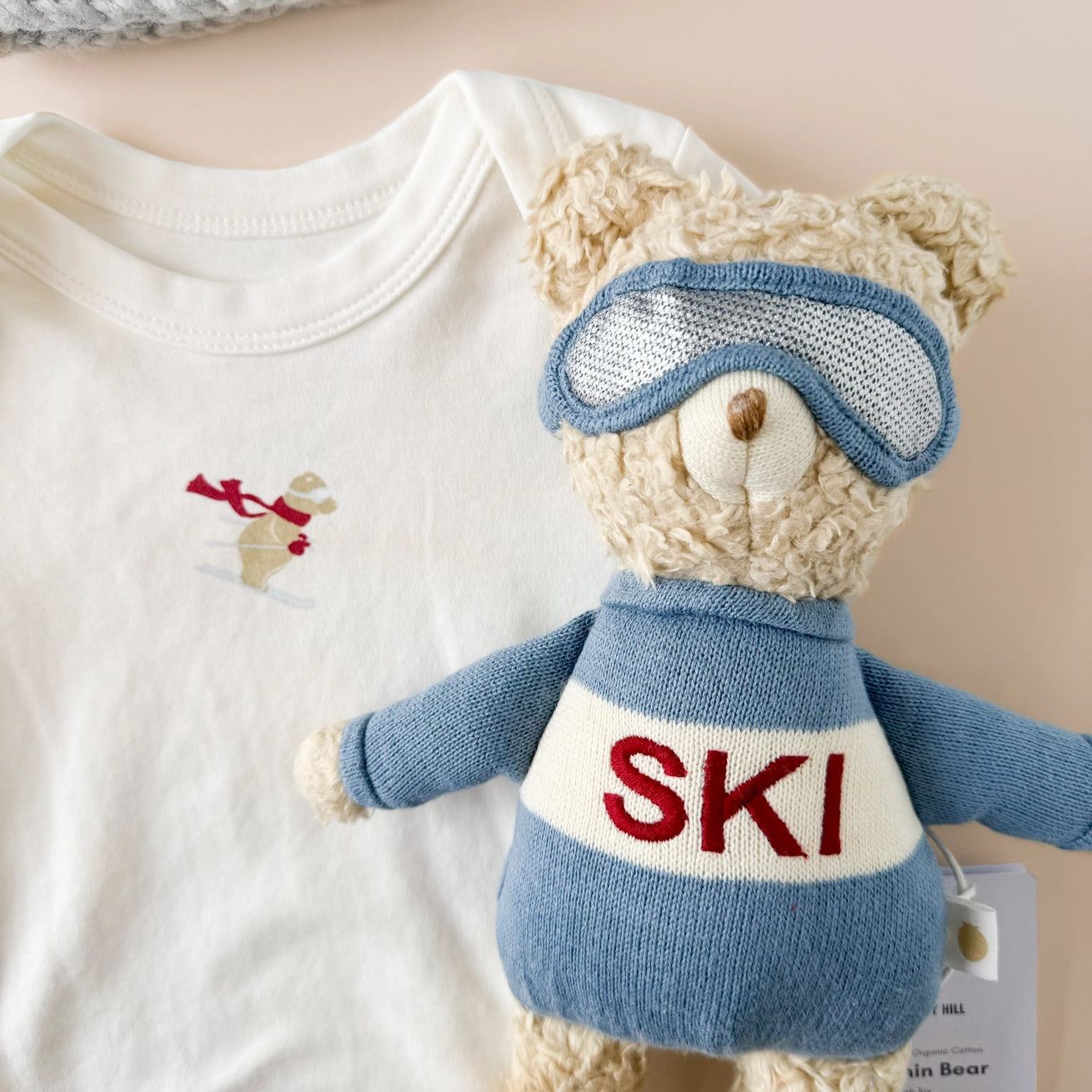 Ski Bear Baby Onesie