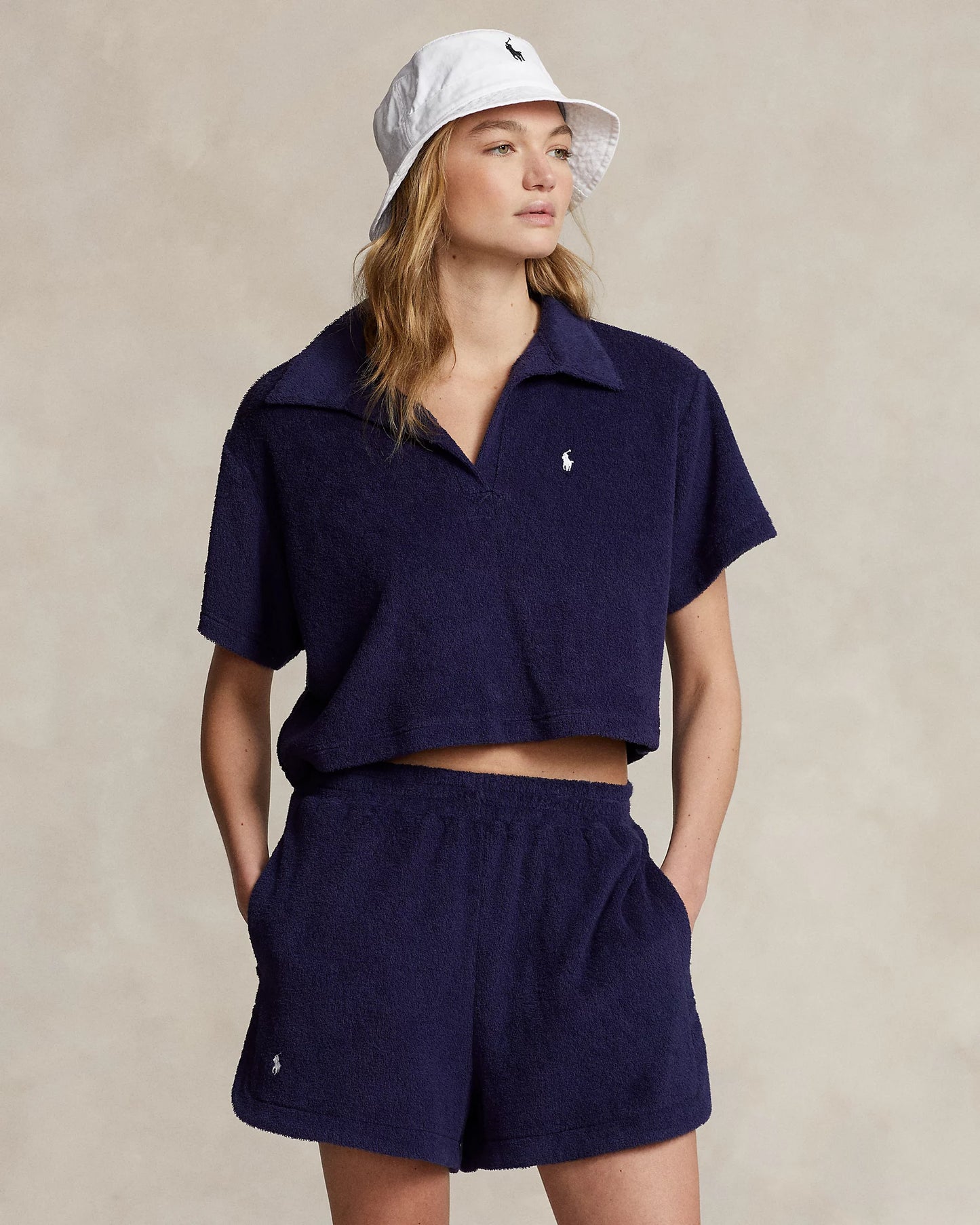 Ralph Lauren Terry Polo Shirt and Short Cover-Up Set