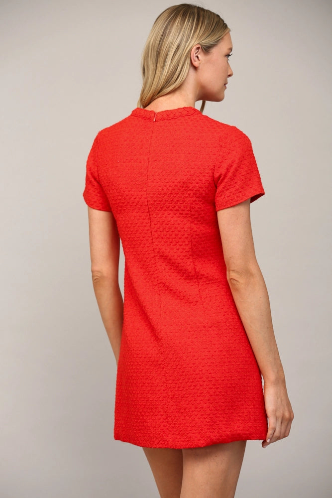 Jackie O Red Tweed Dress