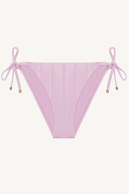 Vitamin A Elle Tie Side Bottom - Orchid Shiny Stripe