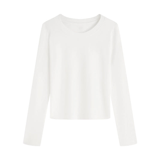 White Basic Long Sleeve T-Shirt
