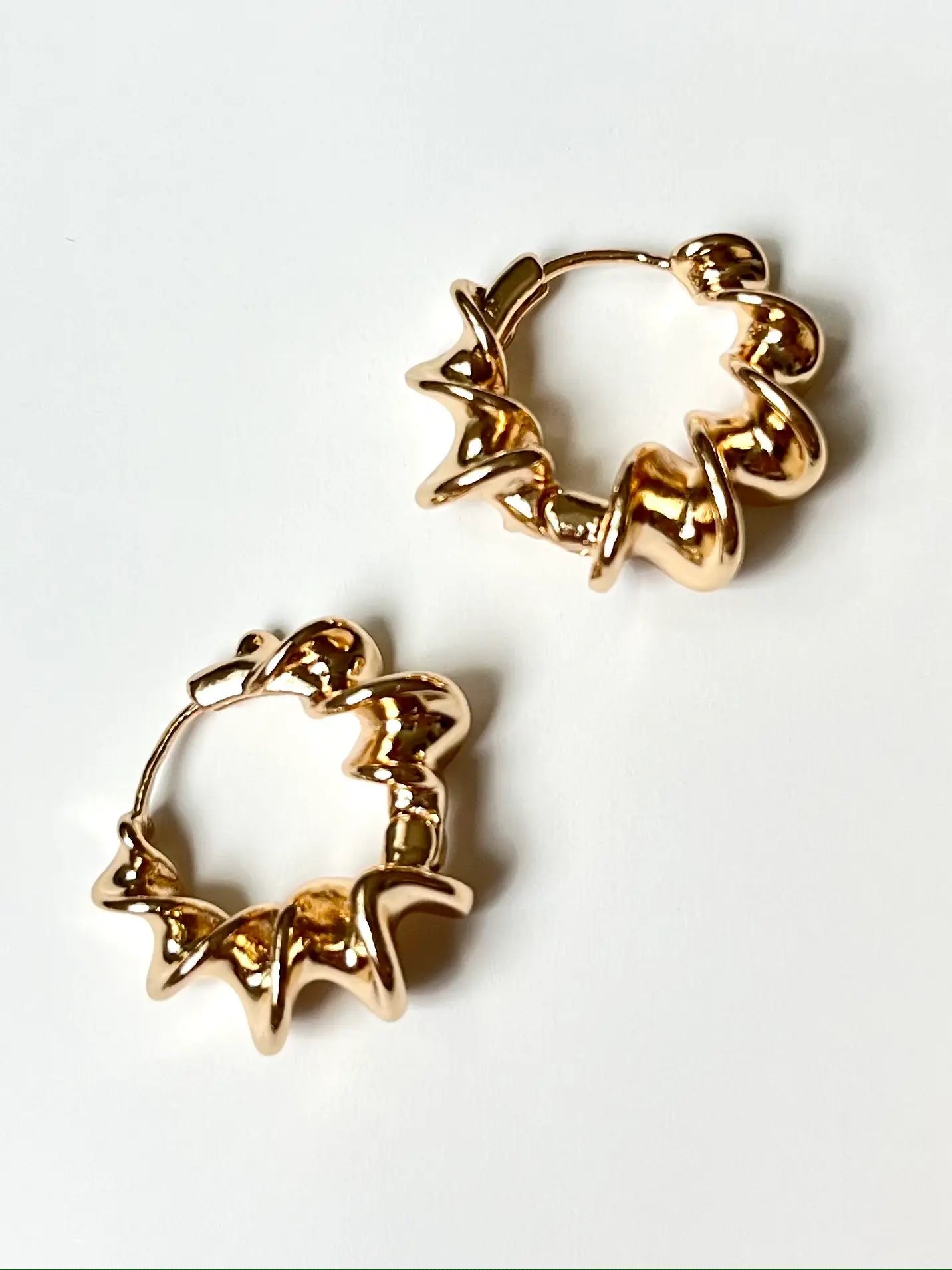 Twisted Mini Gold Hoops