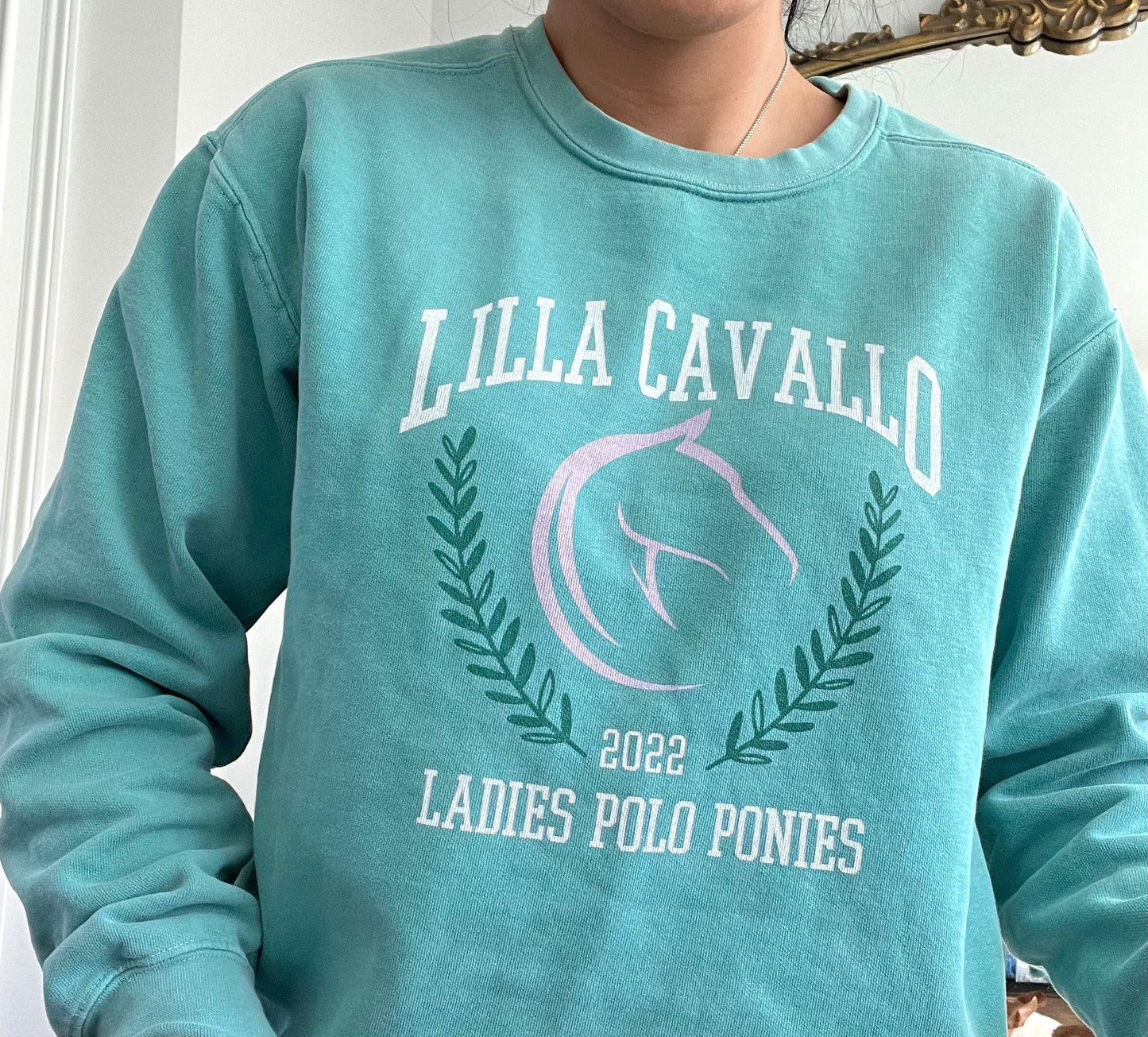 Lilla Cavallo 2023 Women's Polo Ponies Crew Neck