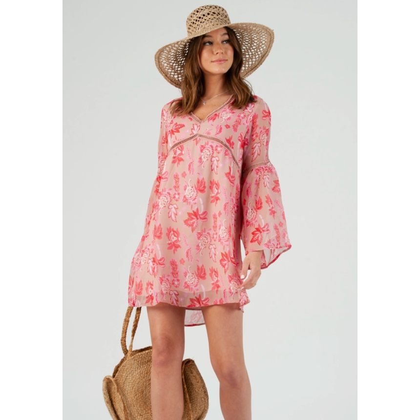 Julie Pink Floral Dress