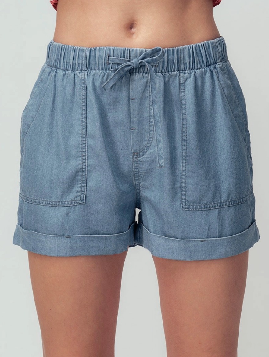 Patch Pocket Tencel Soft Denim Shorts