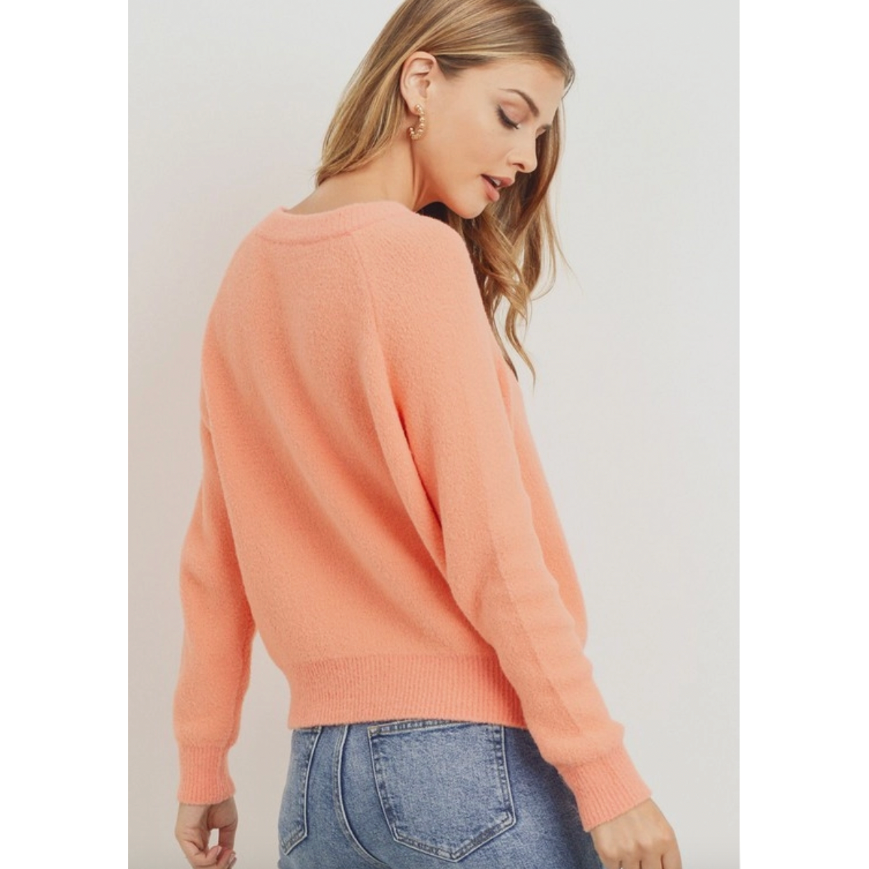 Coral Long Sleeve Sweater