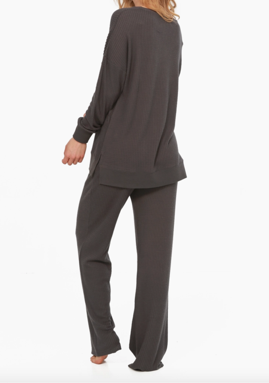 Thermal Grey Long Sleeve Pajama Set