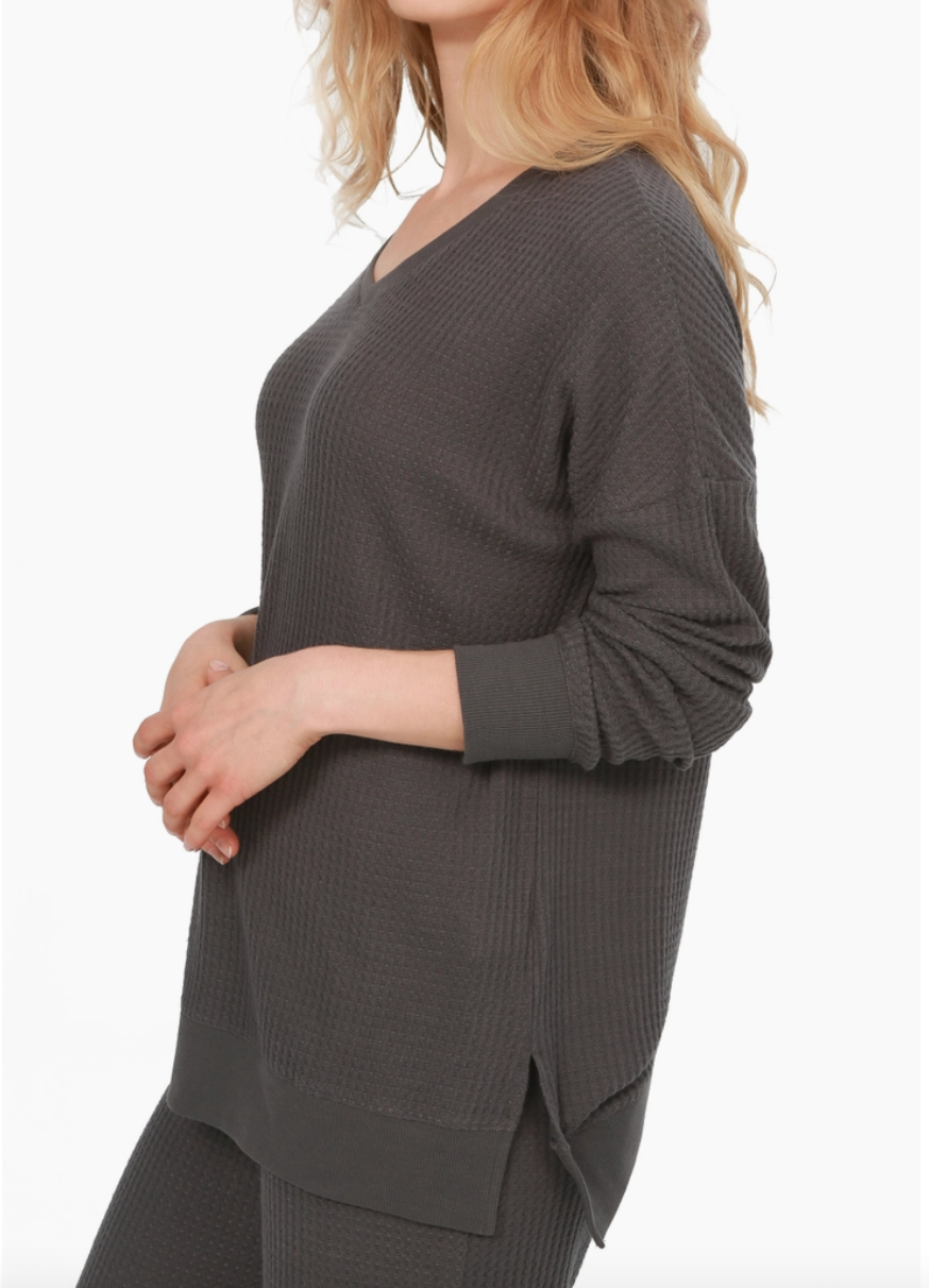 Thermal Grey Long Sleeve Pajama Set