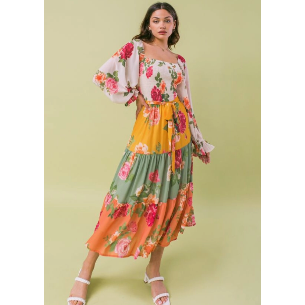 Bright Floral Maxi Dress Dress