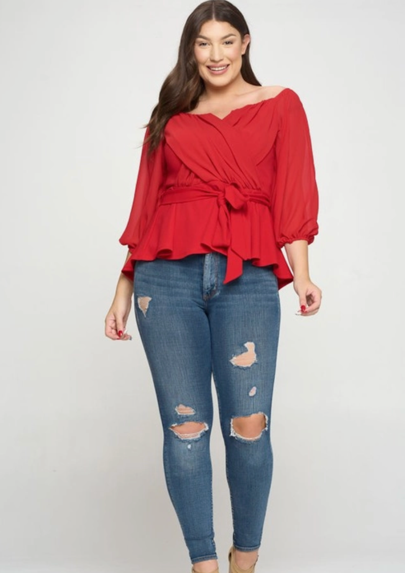 Sweetheart Curvy Fit Blouse