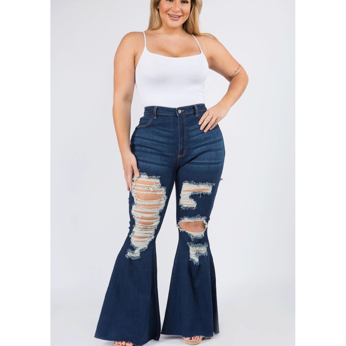 Lauren Curvy Fit Super Flare Jeans