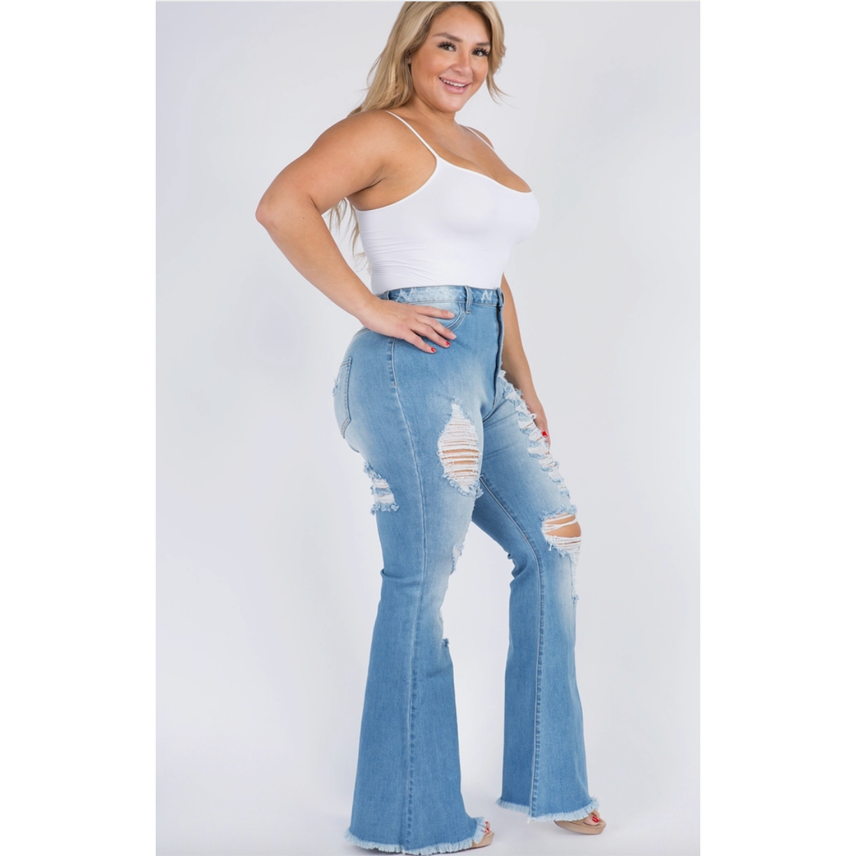 Lindsay Curvy Fit Super Stretch Lite Wash Jeans